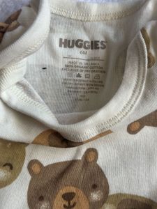Adorable Bear Print Baby Bodysuit