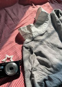 Grey Layered Long Sleeve Top