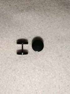 Black Dumble Earrings For Men