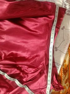 Marron satin Dandiya skirt with blouse