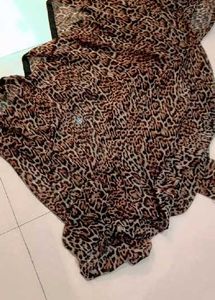 Leopard Print Saree