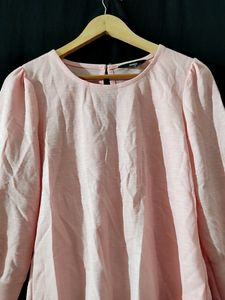 Light Pink Puff Sleeve Blouse