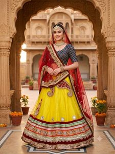 Stunning Yellow Lehenga Choli for Women
