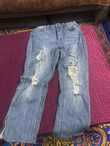 Distressed Blue Denim Jeans 28/30 size