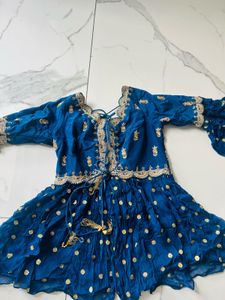 Royal Blue Embellished Kurta
