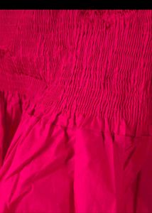 TRENDY Red Smocked Off-Shoulder Peplum Top