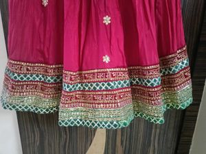 Elegant Pink Ethnic Skirt