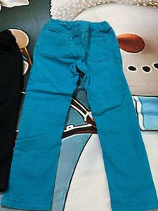 Black and Sky Blue Pants