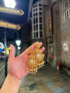 Exquisite Traditional Earrings with Pearls