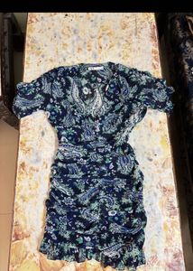 Chic Ruched Floral Print Mini Dress