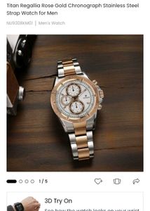 Titan Chronograph Watch rose gold