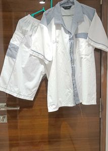 Striped white co-ords set Shirt n shorts