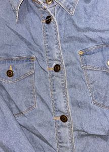 Denim long jacket
