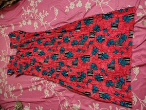 Comfortable Nightgown with Floral Print