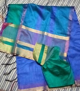 Saree - Blue, Green, Purple