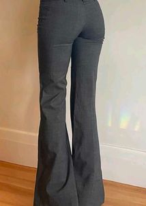 Grey low waist flared Pants