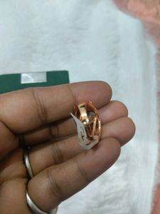 Rose Gold American Diamond Solitaire Ring