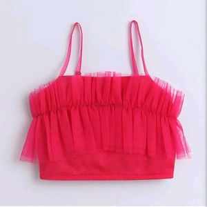 Girls' Stylish Top and Bell Bottom Pants Set