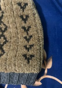 Brown &amp; Charcoal Knitted Beanie Hat – Warm, Soft &amp;