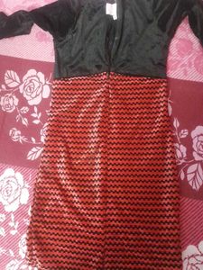 Elegant Black & Red Dress