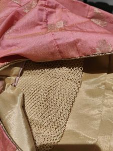 Vibrant Pink Ethnic Skirt with Gold Print