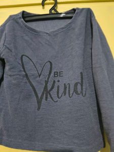 Navy Blue "Be Kind" Graphic Top