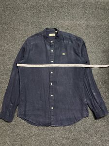 Lacoste Men's Dark Blue Band Collar Shirt