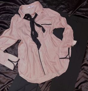 mango -bow shirt- tag xs