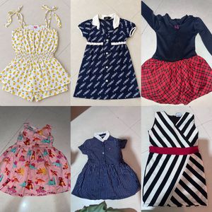 Pack of 5 Cute Girls Dresses &amp; Romper Set
