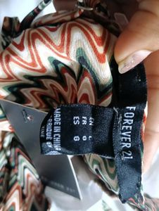 Boho Zigzag Print tie Top