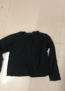 Black Button-Down Long Sleeve Shirt