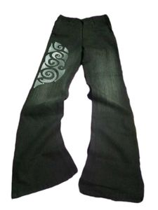 RARE Y2K EMBROIDERED BELL BOTTOM JEANS