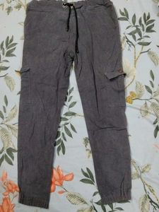 Gray Cargo Joggers