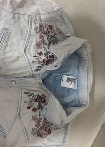 Embroidered Denim Shirt for Women