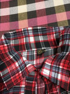 red checks shirt for women