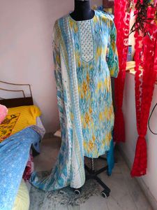 Boho Print Kurta Set with Dupatta