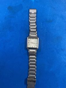 Classic Silver Square Watch