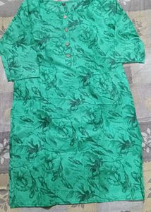 New Green Floral Print Kurta