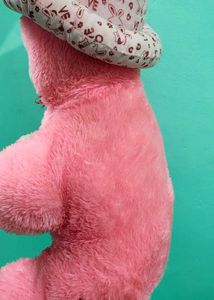 Cute Pink Teddy Bear with Heart