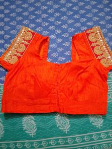 Stunning Red &amp; Gold Embroidered Saree