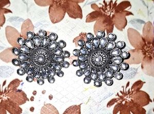 Boho Oxidised Silver Choker Set with belt