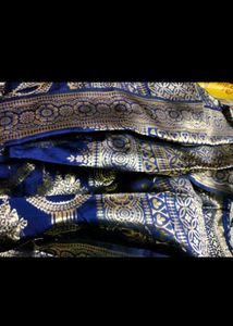 Elegant Yellow &amp; Navy Lehenga