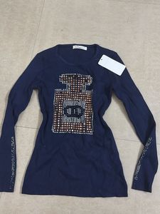 Sparkly Perfume Bottle Graphic Knit Top