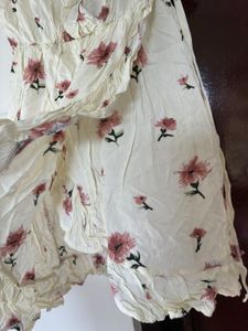 Floral Ruffle Cold Shoulder Dress