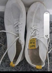 SAYT RLAE White Knit Sneakers