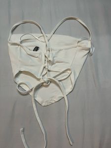 White Bandana Halter Top