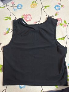 Graphic Black &amp; Blue Cat Tank Top