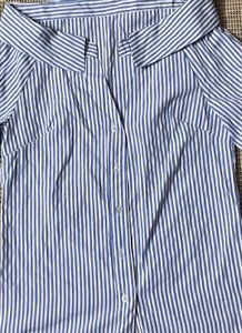 SHEIN Unity Off Shoulder Striped Buttoned Shirt