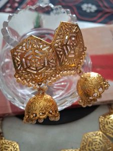 Gold Plated Necklace &amp; Earring Set