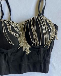 Rhinestone Bustier Crop Top